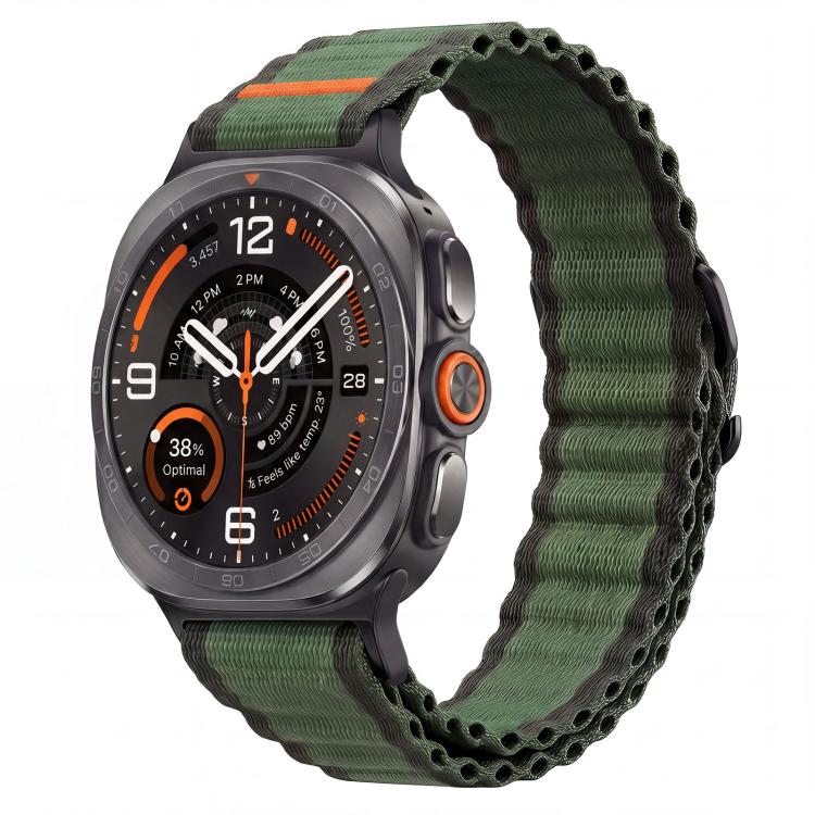 Cinturino per orologio in nylon con texture a onde oceaniche., For Galaxy Watch Ultra2 2026 / 2025 / 1 2024