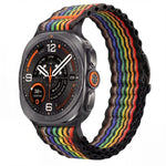 Cinturino per orologio in nylon con texture a onde oceaniche., For Galaxy Watch Ultra2 2026 / 2025 / 1 2024