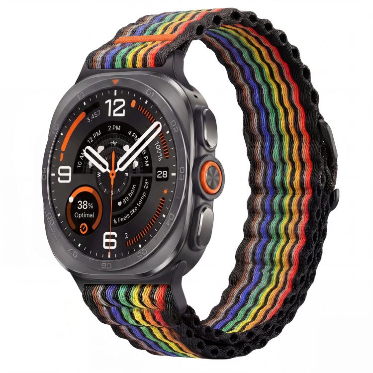 Cinturino per orologio in nylon con texture a onde oceaniche., For Galaxy Watch Ultra2 2026 / 2025 / 1 2024