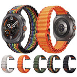 Cinturino per orologio in nylon con texture a onde oceaniche., For Galaxy Watch Ultra2 2026 / 2025 / 1 2024
