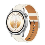 Cinturino per orologio piatto in vera pelle con fibbia ad ardiglione in acciaio inossidabile., 22mm