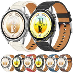 Cinturino per orologio piatto in vera pelle con fibbia ad ardiglione in acciaio inossidabile., 22mm