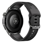 Cinturino per orologio in silicone tinta unita con motivo a nido d'ape su entrambi i lati e pulsante di pressione, 22mm