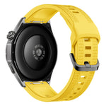 Cinturino per orologio in silicone tinta unita con motivo a nido d'ape su entrambi i lati e pulsante di pressione, 22mm