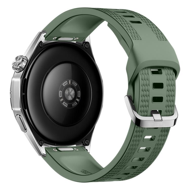 Cinturino per orologio in silicone tinta unita con motivo a nido d'ape su entrambi i lati e pulsante di pressione, 22mm