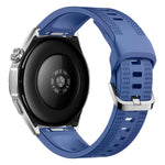 Cinturino per orologio in silicone tinta unita con motivo a nido d'ape su entrambi i lati e pulsante di pressione, 22mm