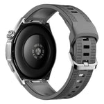 Cinturino per orologio in silicone tinta unita con motivo a nido d'ape su entrambi i lati e pulsante di pressione, 22mm