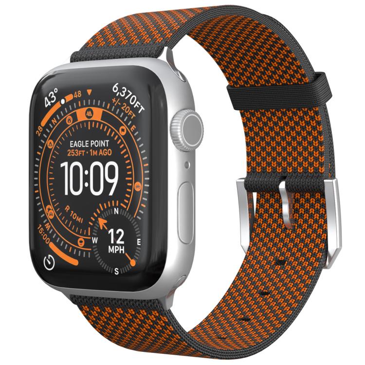 Cinturino per orologio integrato in nylon a maglia a doppia cucitura, For Apple Watch 46mm / 49mm / 45mm / 44mm, For Apple Watch 42mm / 41mm / 40mm / 38mm