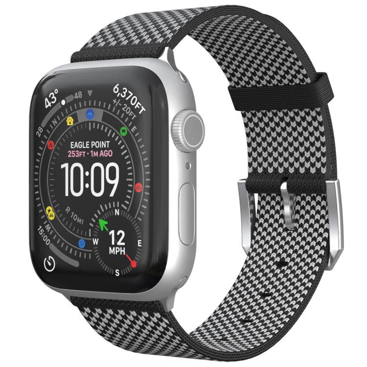 Cinturino per orologio integrato in nylon a maglia a doppia cucitura, For Apple Watch 46mm / 49mm / 45mm / 44mm, For Apple Watch 42mm / 41mm / 40mm / 38mm