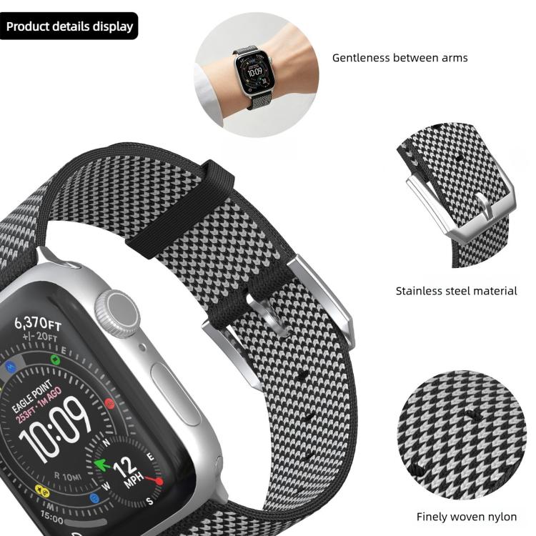 Cinturino per orologio integrato in nylon a maglia a doppia cucitura, For Apple Watch 46mm / 49mm / 45mm / 44mm, For Apple Watch 42mm / 41mm / 40mm / 38mm