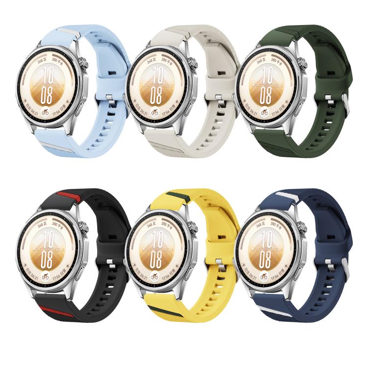 Cinturino per orologio in silicone testurizzato, 22mm