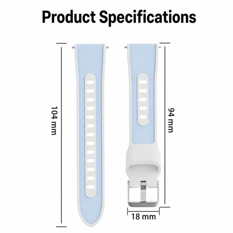 Cinturino per orologio in silicone testurizzato, 18mm