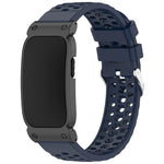 Cassa in metallo, cinturino ibrido traspirante in silicone perforato., For Garmin CIRQA Smart Band