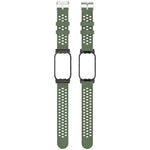Cassa in metallo, cinturino ibrido traspirante in silicone perforato., For Garmin CIRQA Smart Band