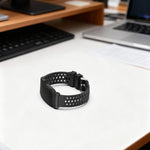 Cassa in metallo, cinturino ibrido traspirante in silicone perforato., For Garmin CIRQA Smart Band
