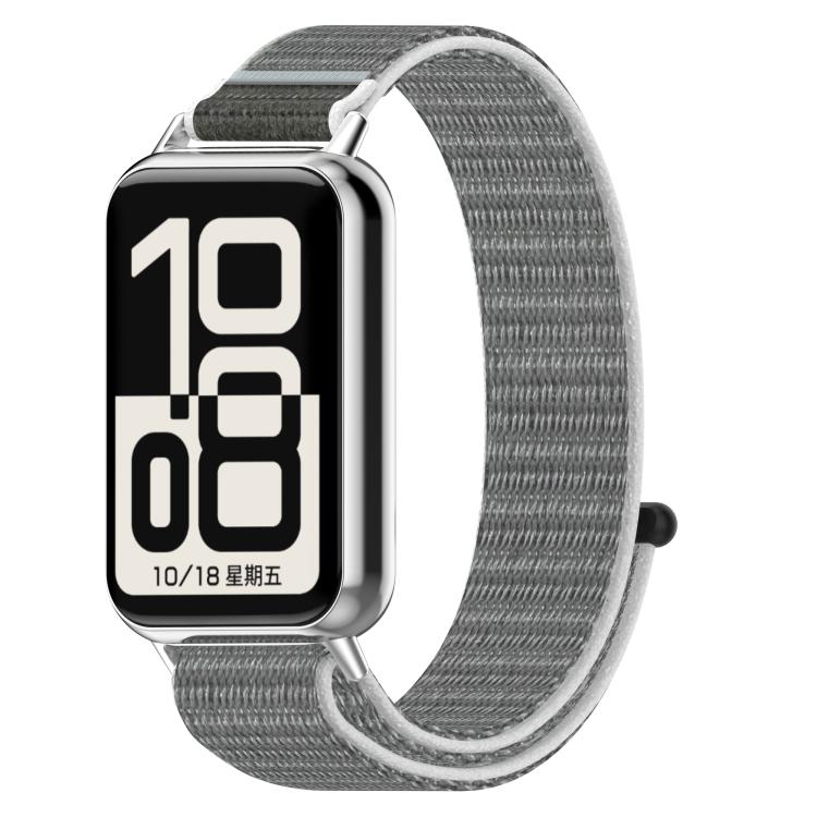 Cinturino per orologio in nylon intrecciato con chiusura a strappo., For Honor Band 11 / Band 11 Pro