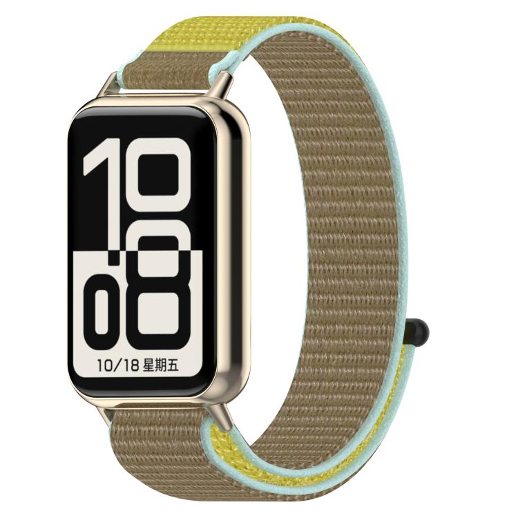Cinturino per orologio in nylon intrecciato con chiusura a strappo., For Honor Band 11 / Band 11 Pro