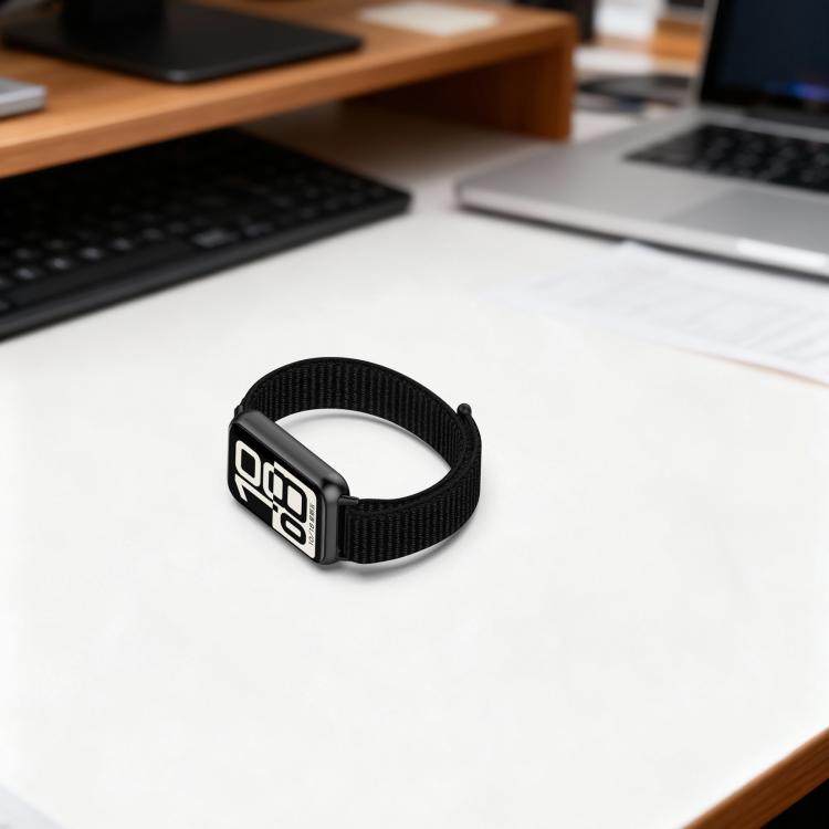 Cinturino per orologio in nylon intrecciato con chiusura a strappo., For Honor Band 11 / Band 11 Pro