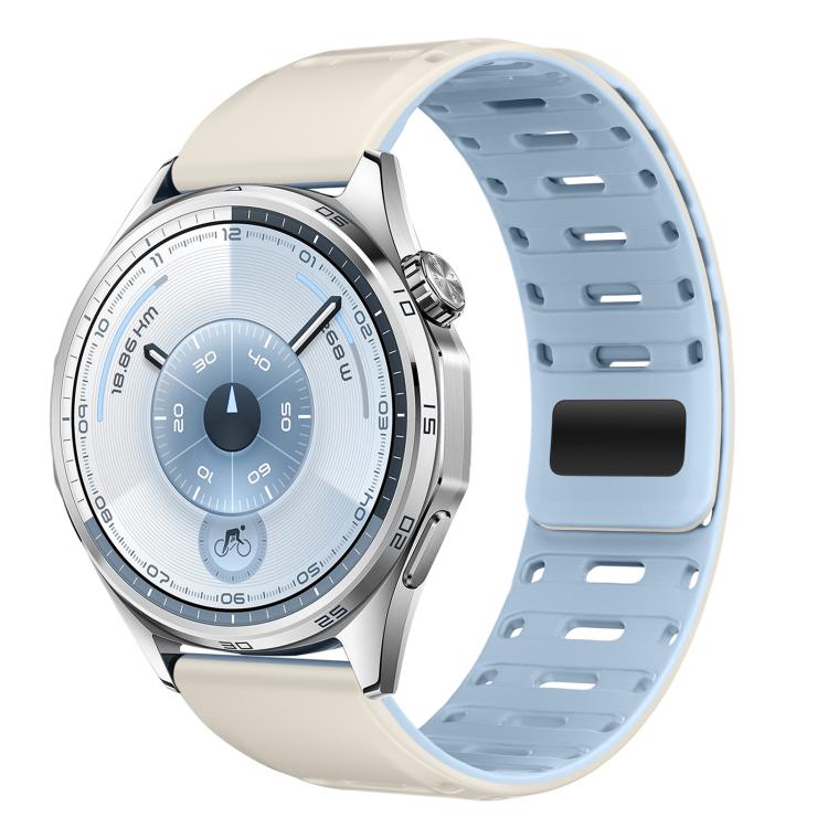 Cinturino magnetico in silicone per orologio Mountain Armor con pulsante di pressione, 18mm