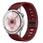 Cinturino magnetico in silicone per orologio Mountain Armor con pulsante di pressione, 18mm