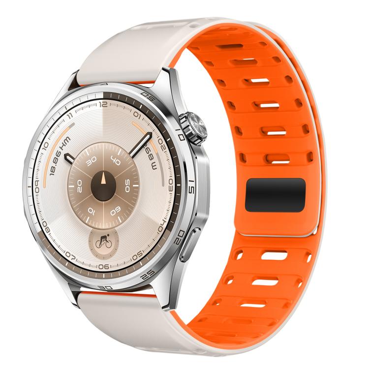 Cinturino magnetico in silicone per orologio Mountain Armor con pulsante di pressione, 18mm