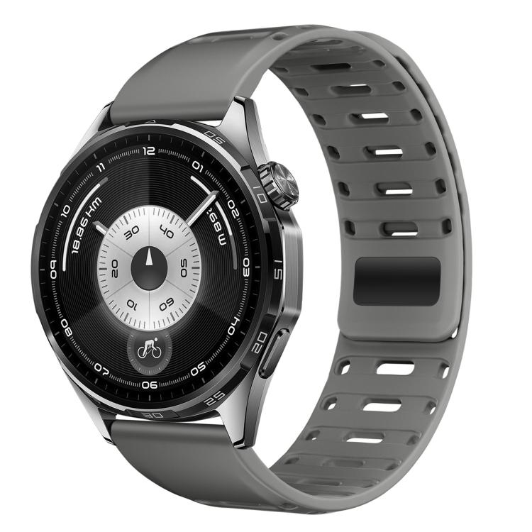 Cinturino magnetico in silicone per orologio Mountain Armor con pulsante di pressione, 18mm