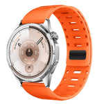 Cinturino magnetico in silicone per orologio Mountain Armor con pulsante di pressione, 18mm