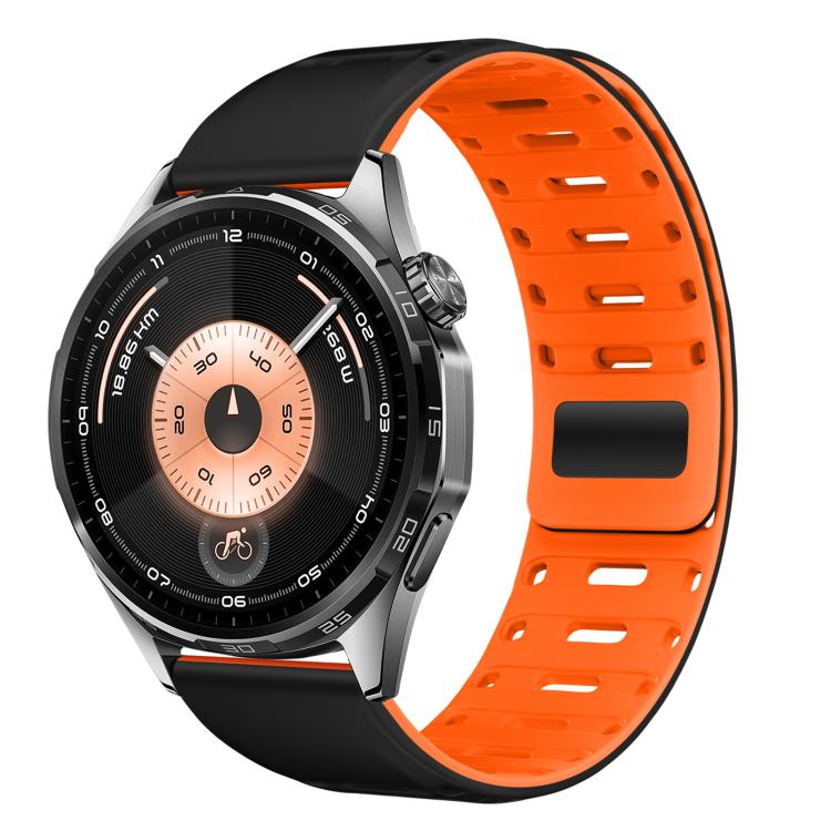 Cinturino magnetico in silicone per orologio Mountain Armor con pulsante di pressione, 22mm