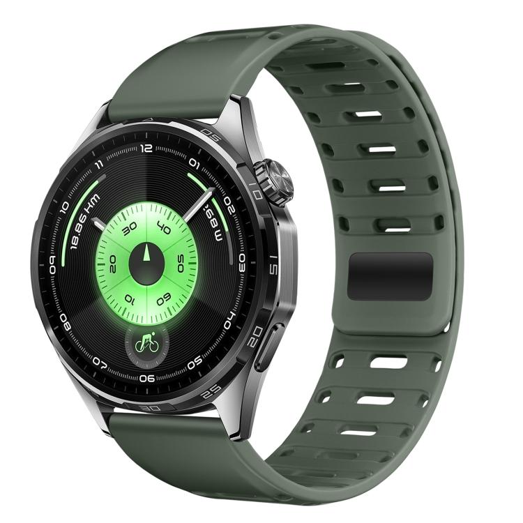 Cinturino magnetico in silicone per orologio Mountain Armor con pulsante di pressione, 22mm