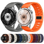 Cinturino magnetico in silicone per orologio Mountain Armor con pulsante di pressione, 18mm