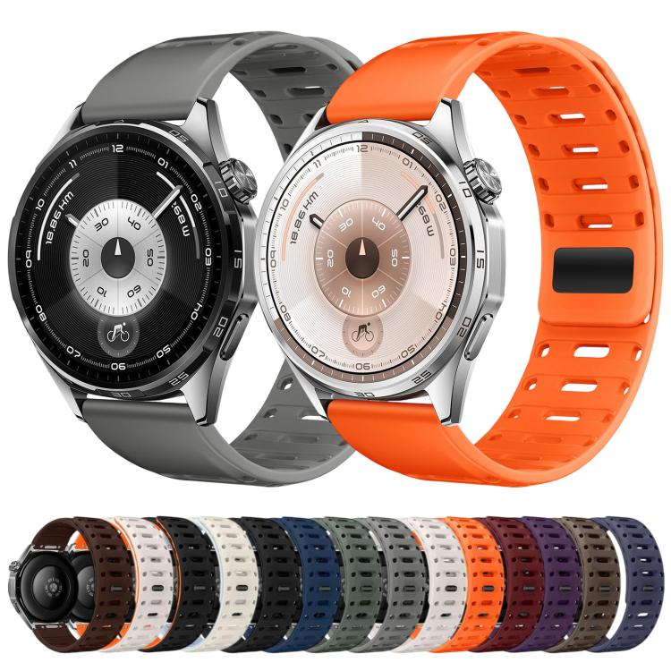 Cinturino magnetico in silicone per orologio Mountain Armor con pulsante di pressione, 18mm