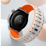 Cinturino magnetico in silicone per orologio Mountain Armor con pulsante di pressione, 18mm