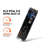 SSD HEYGATE H2000 PCIe 3.0 NVMe 256GB M.2 2280 2400MB/s lettura