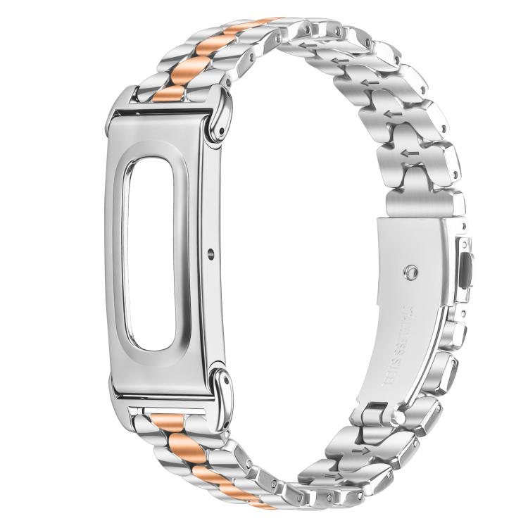 Cassa in metallo con motivo a perle integrate e cinturino in acciaio inossidabile., For Google Fitbit Air