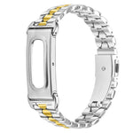 Cassa in metallo con motivo a perle integrate e cinturino in acciaio inossidabile., For Google Fitbit Air