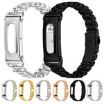 Cassa in metallo con motivo a perle integrate e cinturino in acciaio inossidabile., For Google Fitbit Air