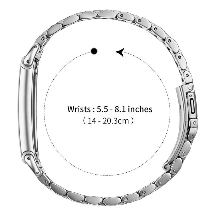 Cassa in metallo, cinturino sottile integrato con sette perline in acciaio inossidabile., For Google Fitbit Air