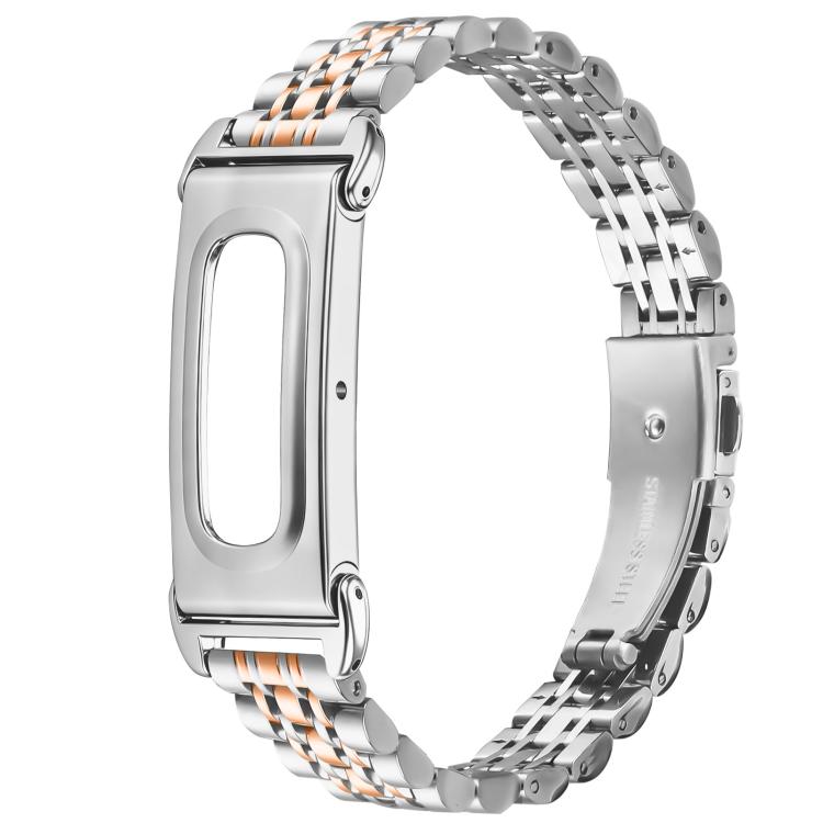 Cassa in metallo, cinturino sottile integrato con sette perline in acciaio inossidabile., For Google Fitbit Air