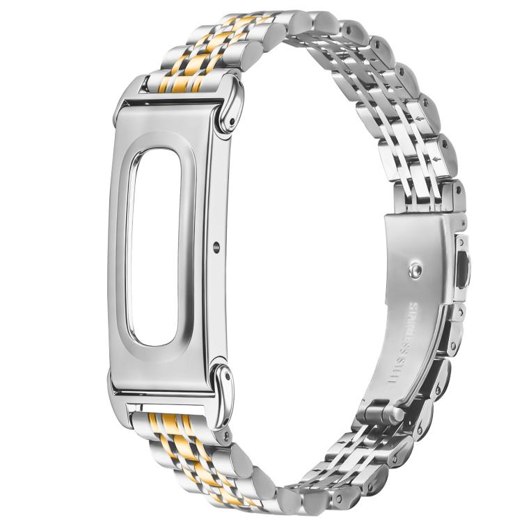 Cassa in metallo, cinturino sottile integrato con sette perline in acciaio inossidabile., For Google Fitbit Air