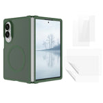 Custodia magnetica effetto pelle con pellicole protettive per Galaxy Z Fold8 5G