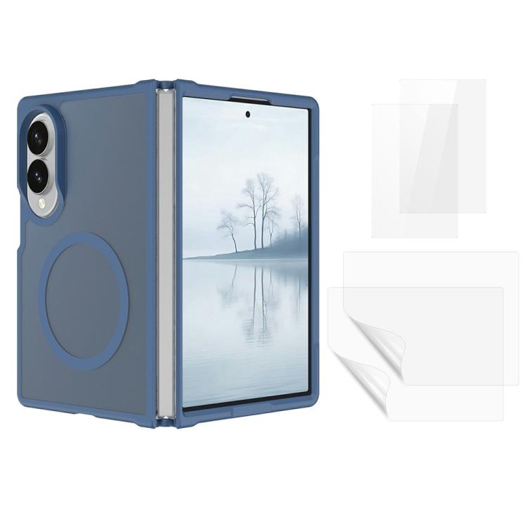 Custodia magnetica effetto pelle con pellicole protettive per Galaxy Z Fold8 5G