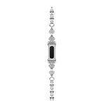 Cassa in metallo, corona integrata, cinturino in lega di zinco con strass., For Google Fitbit Air