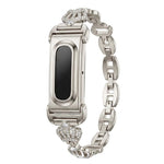 Cassa in metallo, corona integrata, cinturino in lega di zinco con strass., For Google Fitbit Air