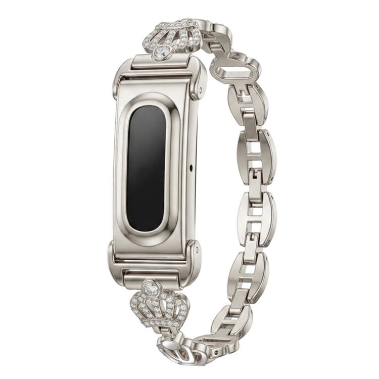 Cassa in metallo, corona integrata, cinturino in lega di zinco con strass., For Google Fitbit Air