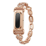 Cassa in metallo, corona integrata, cinturino in lega di zinco con strass., For Google Fitbit Air
