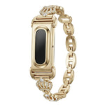 Cassa in metallo, corona integrata, cinturino in lega di zinco con strass., For Google Fitbit Air