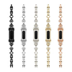 Cassa in metallo, corona integrata, cinturino in lega di zinco con strass., For Google Fitbit Air