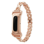 Cassa in metallo, cinturino in lega di zinco con strass intrecciati integrati e cassa in metallo., For Google Fitbit Air