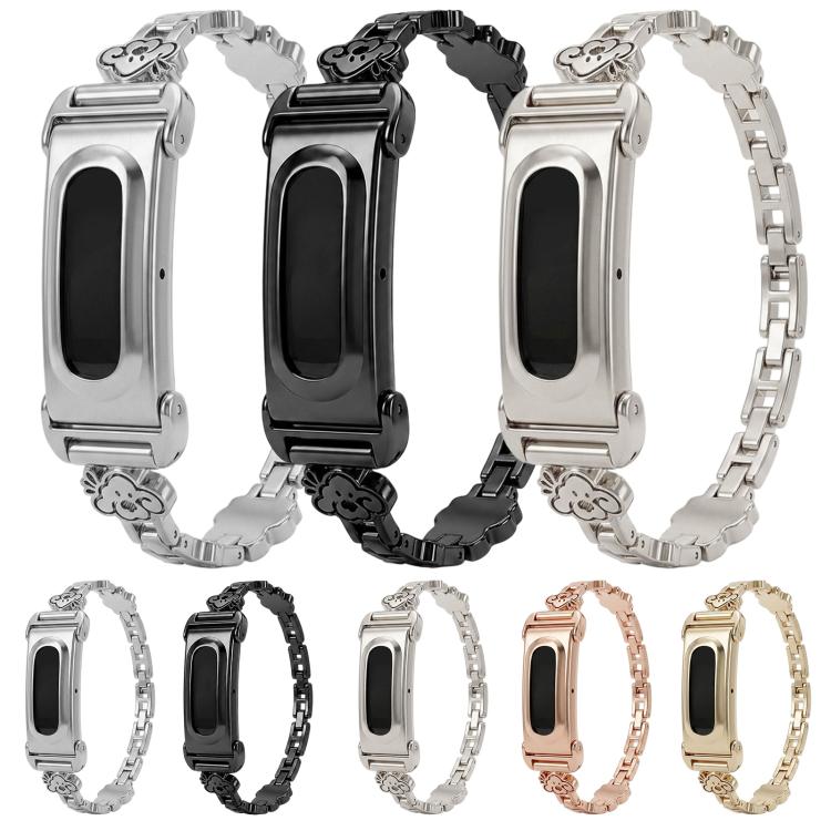 Cassa in metallo con design integrato di cani e gatti, cinturino in lega di zinco., For Google Fitbit Air