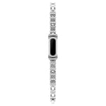 Cassa in metallo, cinturino in lega di zinco con strass a stella integrati e lacci integrati., For Google Fitbit Air